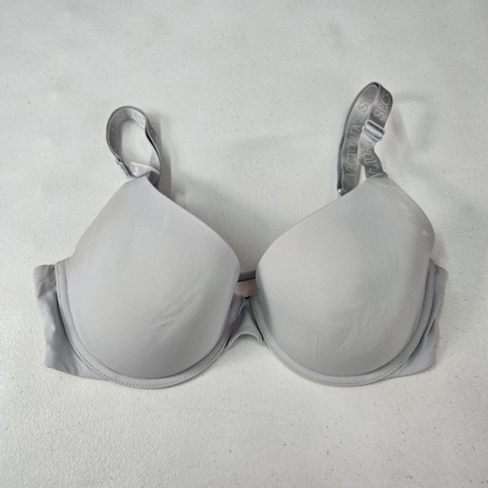 Victoria's Secret Women Bra 32D Lightβ Gray T Shirt Lightly Lined Demi